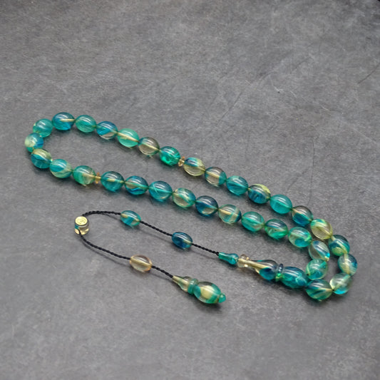 Kehribar Tesbih / Sikma Tesbih Kutulu İsim Yazılı