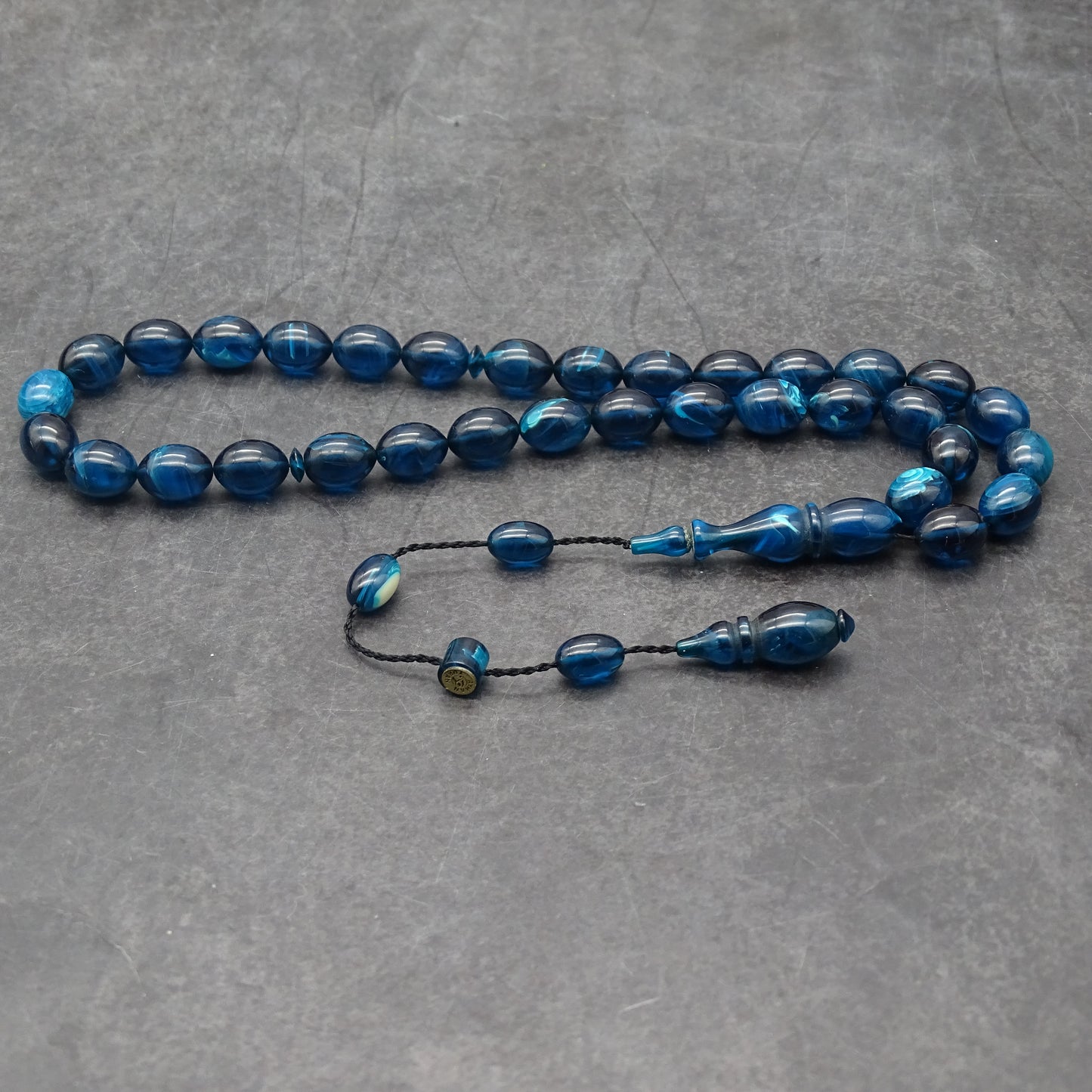 Kehribar Tesbih / Sikma Tesbih Kutulu İsim Yazılı