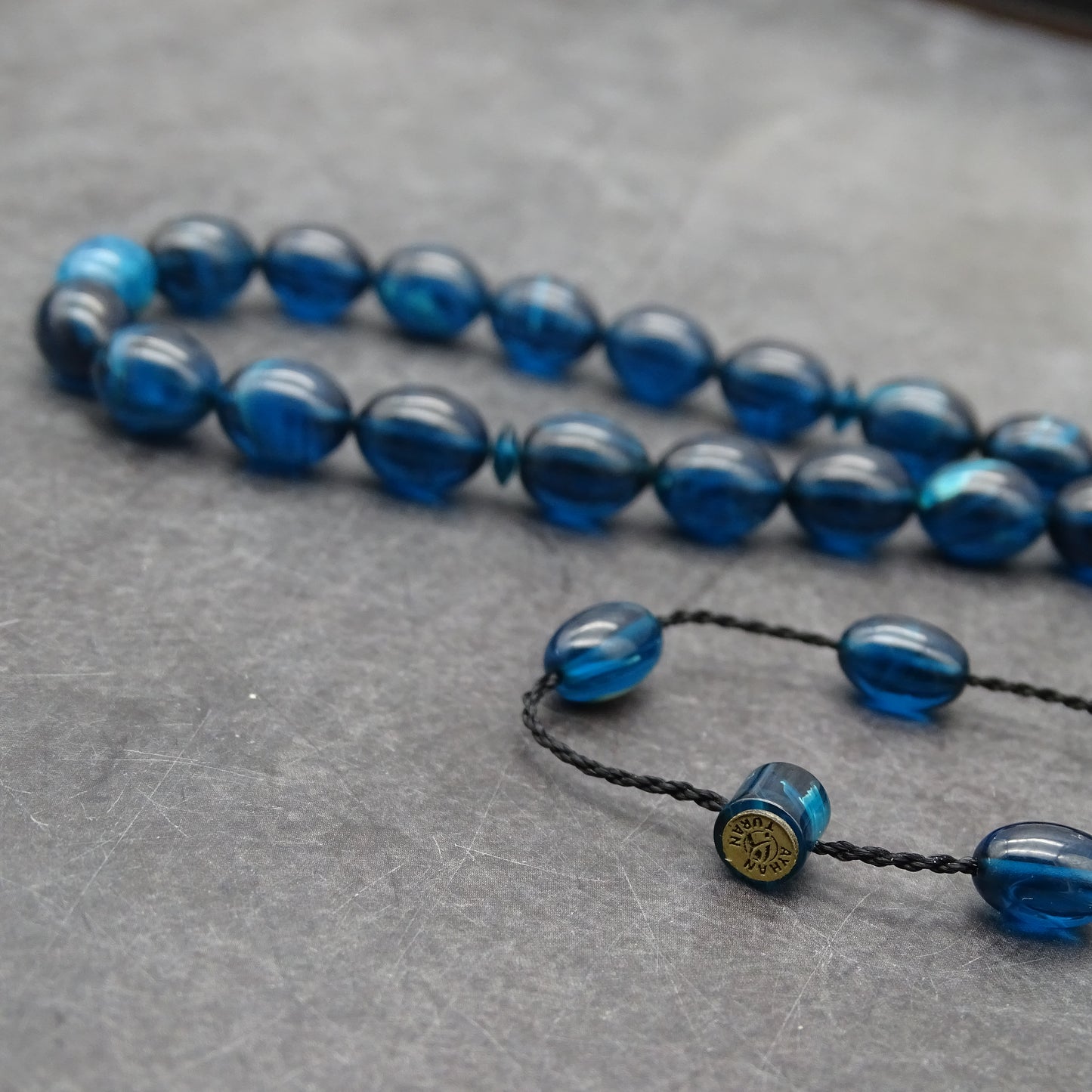 Kehribar Tesbih / Sikma Tesbih Kutulu İsim Yazılı