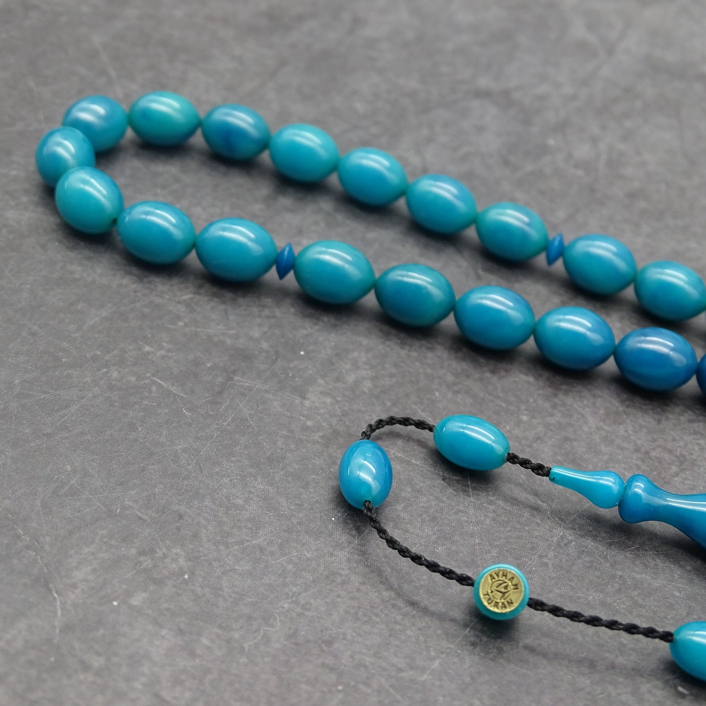 Kehribar Tesbih / Sikma Gebetskette Namen Gravur mit Box