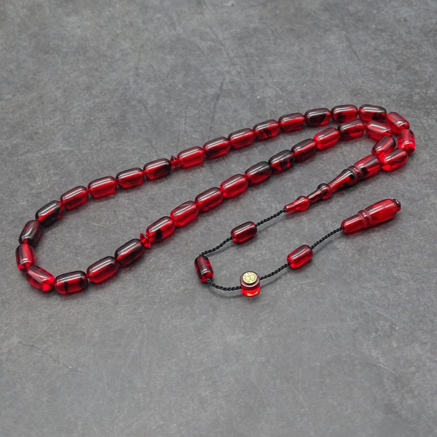 Kehribar Tesbih / Sikma Gebetskette Namen Gravur mit Box