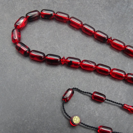 Kehribar Tesbih / Sikma Tesbih Kutulu İsim Yazılı