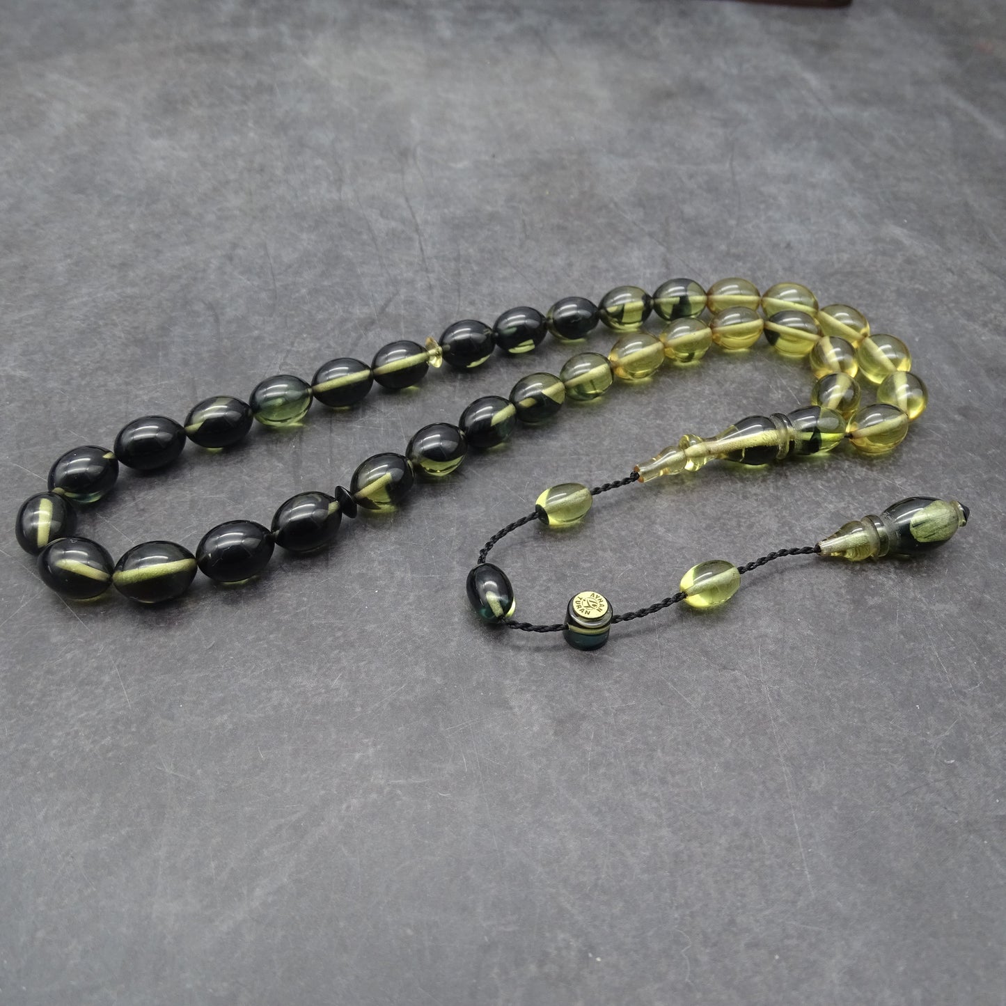 Kehribar Tesbih / Sikma Tesbih Kutulu İsim Yazılı