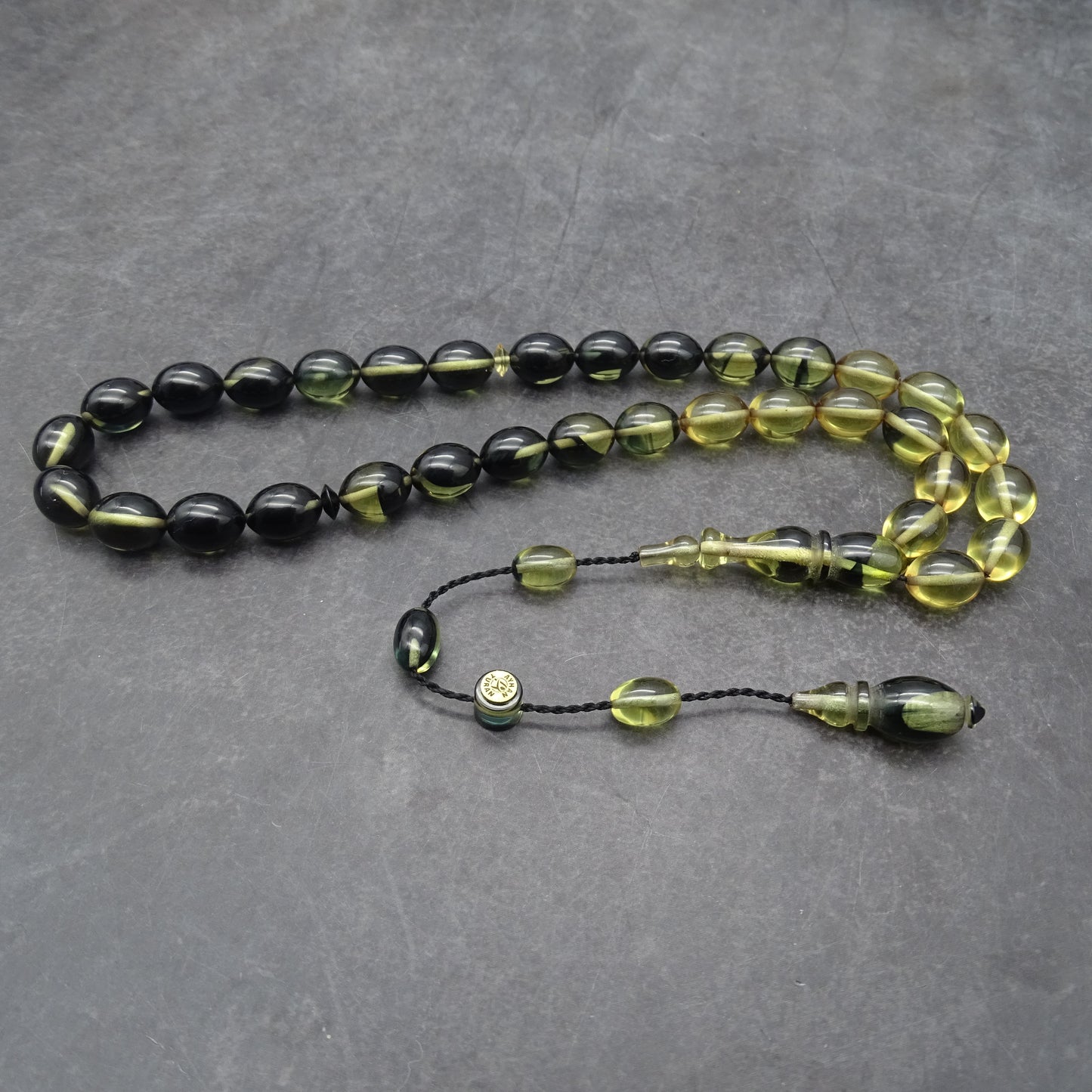 Kehribar Tesbih / Sikma Tesbih Kutulu İsim Yazılı