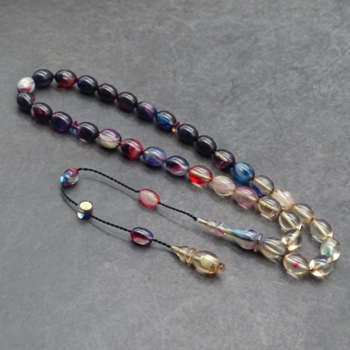 Kehribar Tesbih / Sikma Tesbih Kutulu İsim Yazılı