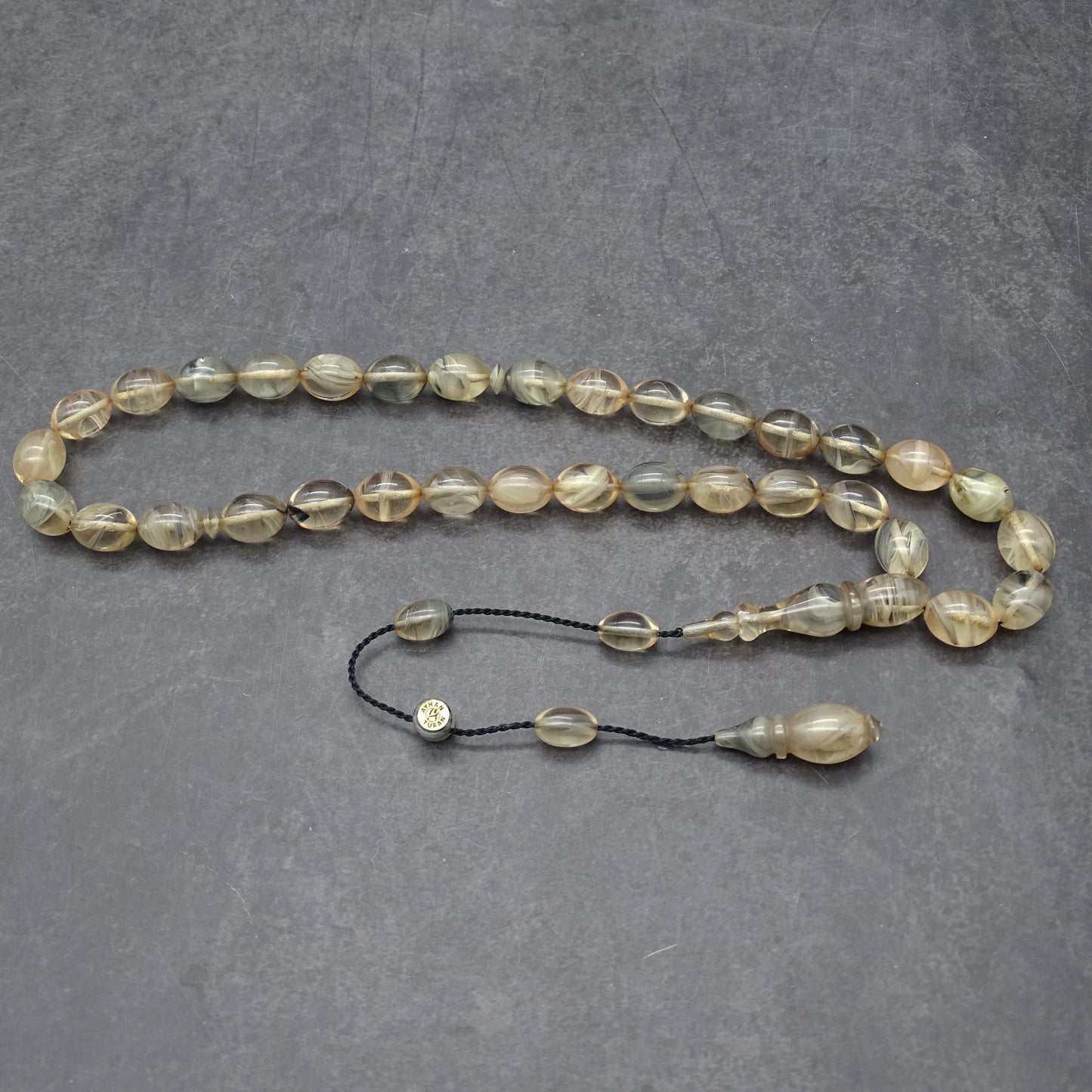 Kehribar Tesbih / Sikma Tesbih Kutulu İsim Yazılı