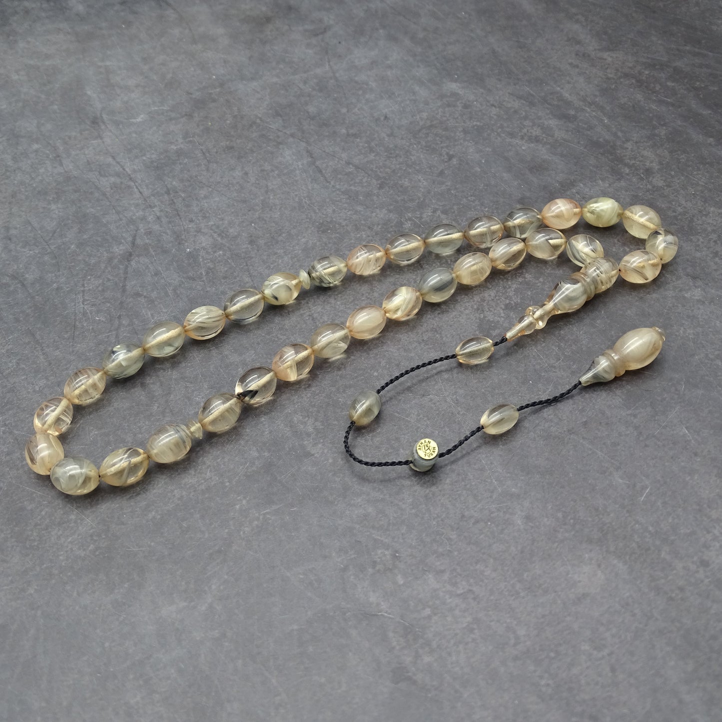 Kehribar Tesbih / Sikma Tesbih Kutulu İsim Yazılı