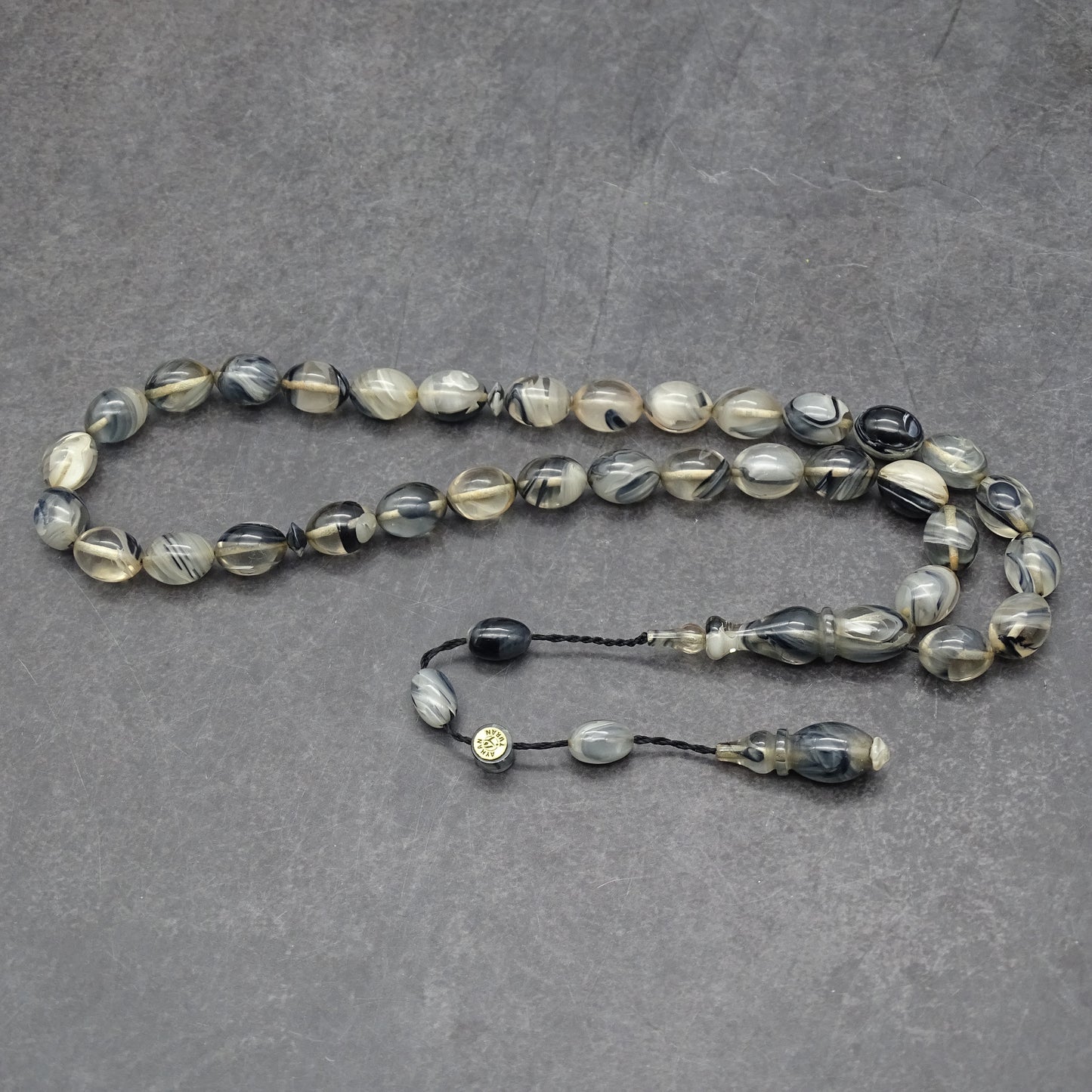 Kehribar Tesbih / Sikma Tesbih Kutulu İsim Yazılı