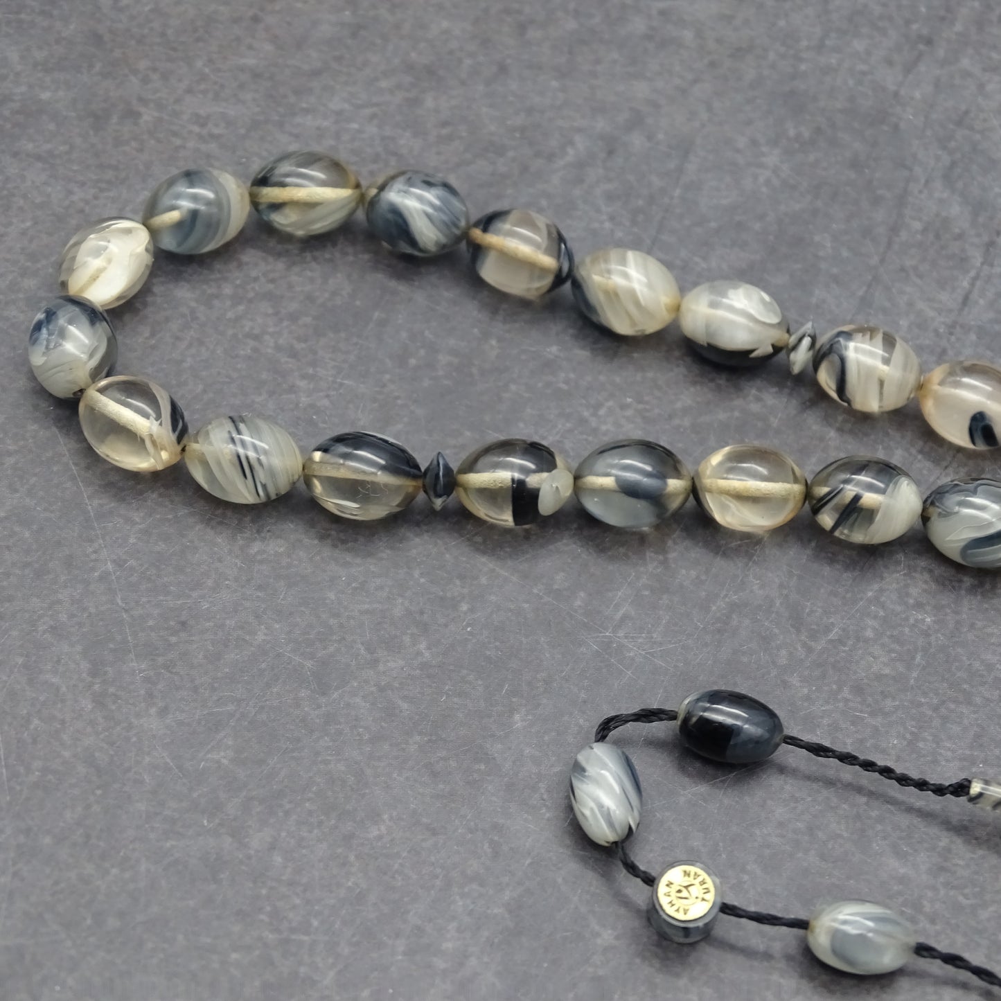 Kehribar Tesbih / Sikma Tesbih Kutulu İsim Yazılı