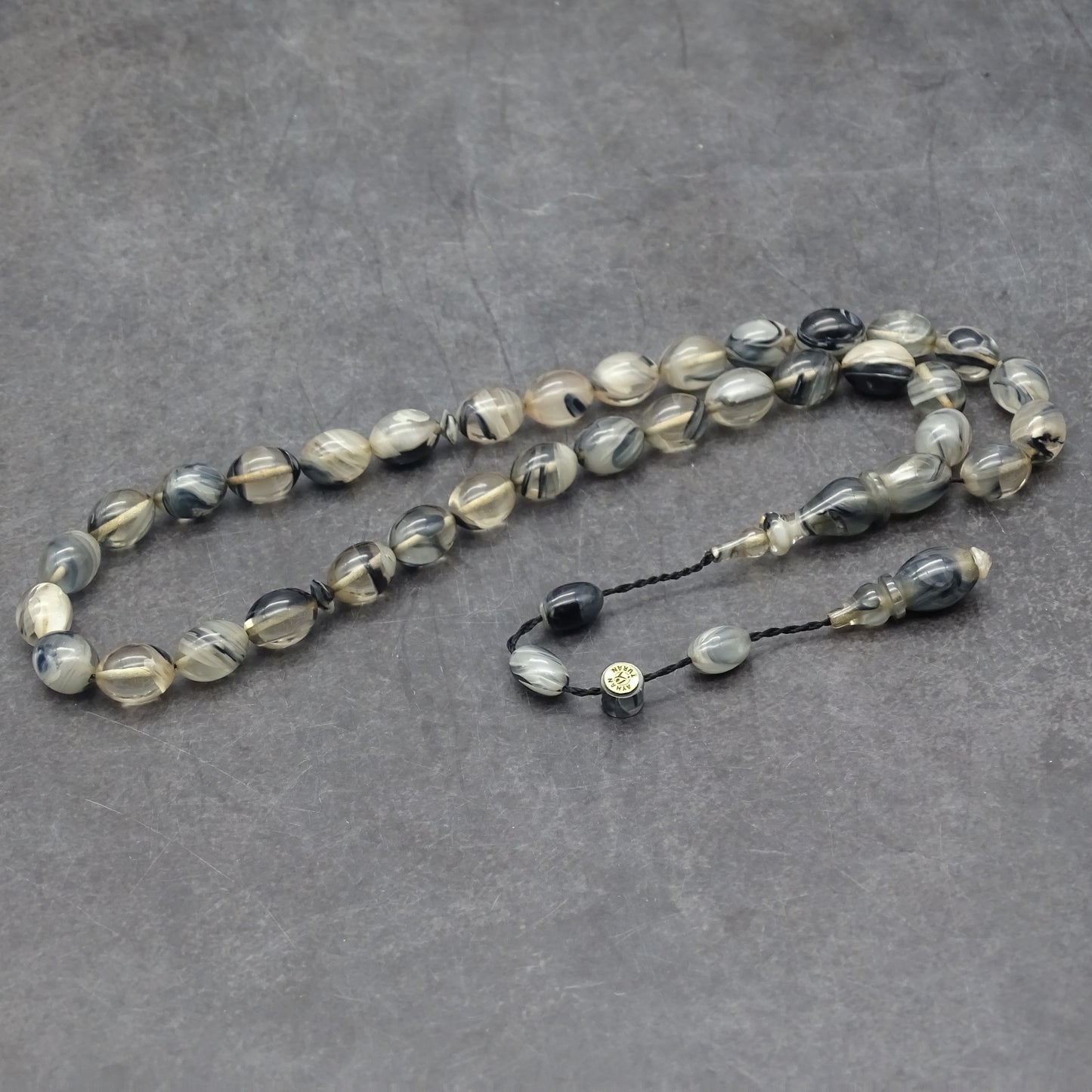 Kehribar Tesbih / Sikma Tesbih Kutulu İsim Yazılı