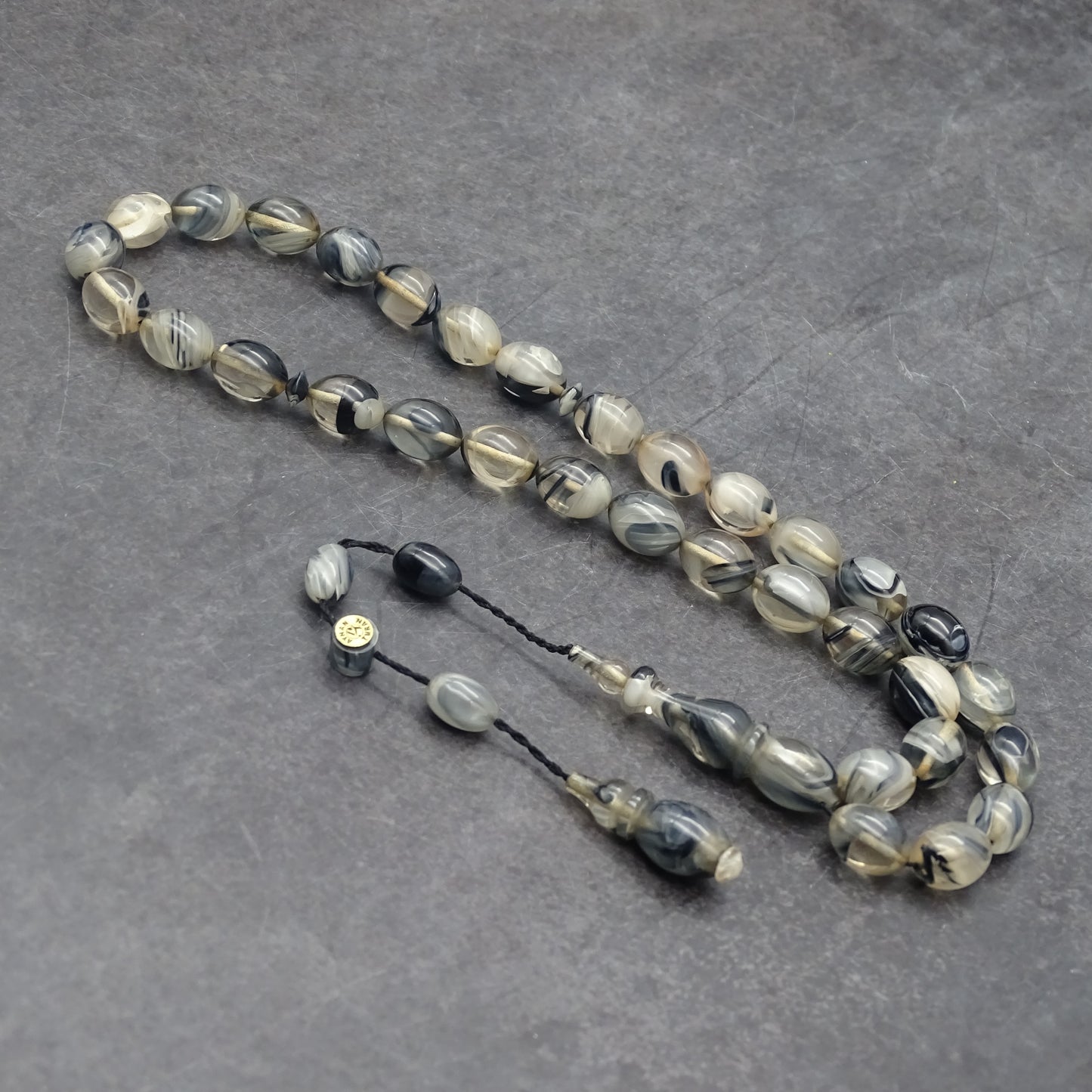 Kehribar Tesbih / Sikma Tesbih Kutulu İsim Yazılı