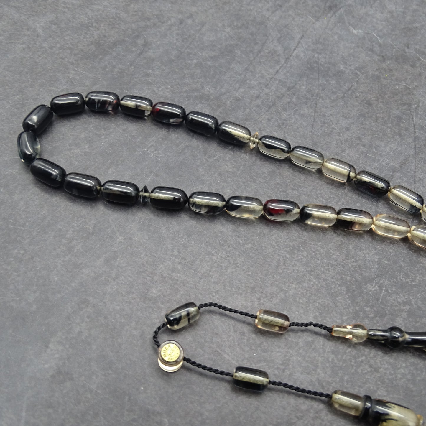 Kehribar Tesbih / Sikma Tesbih Kutulu İsim Yazılı