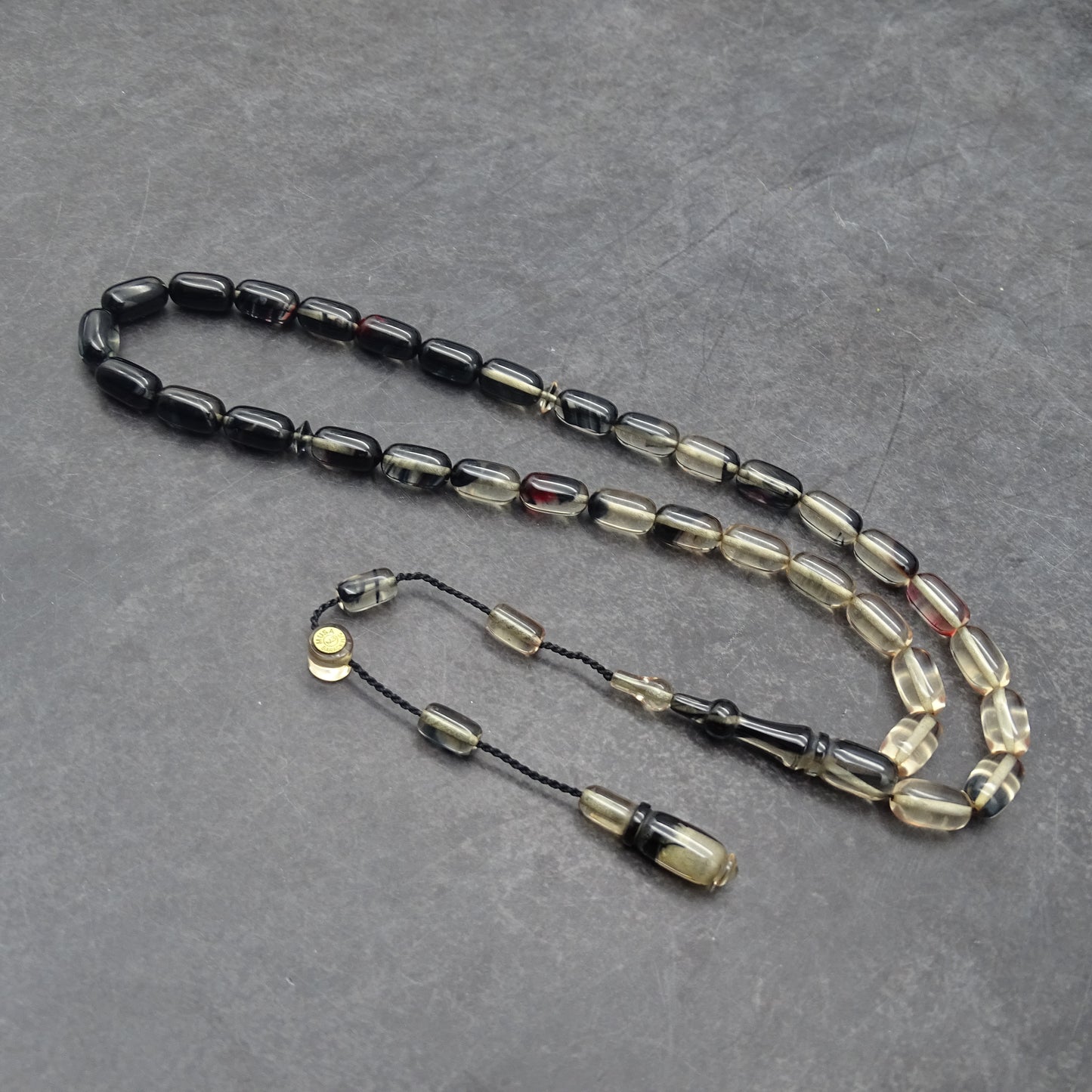 Kehribar Tesbih / Sikma Tesbih Kutulu İsim Yazılı