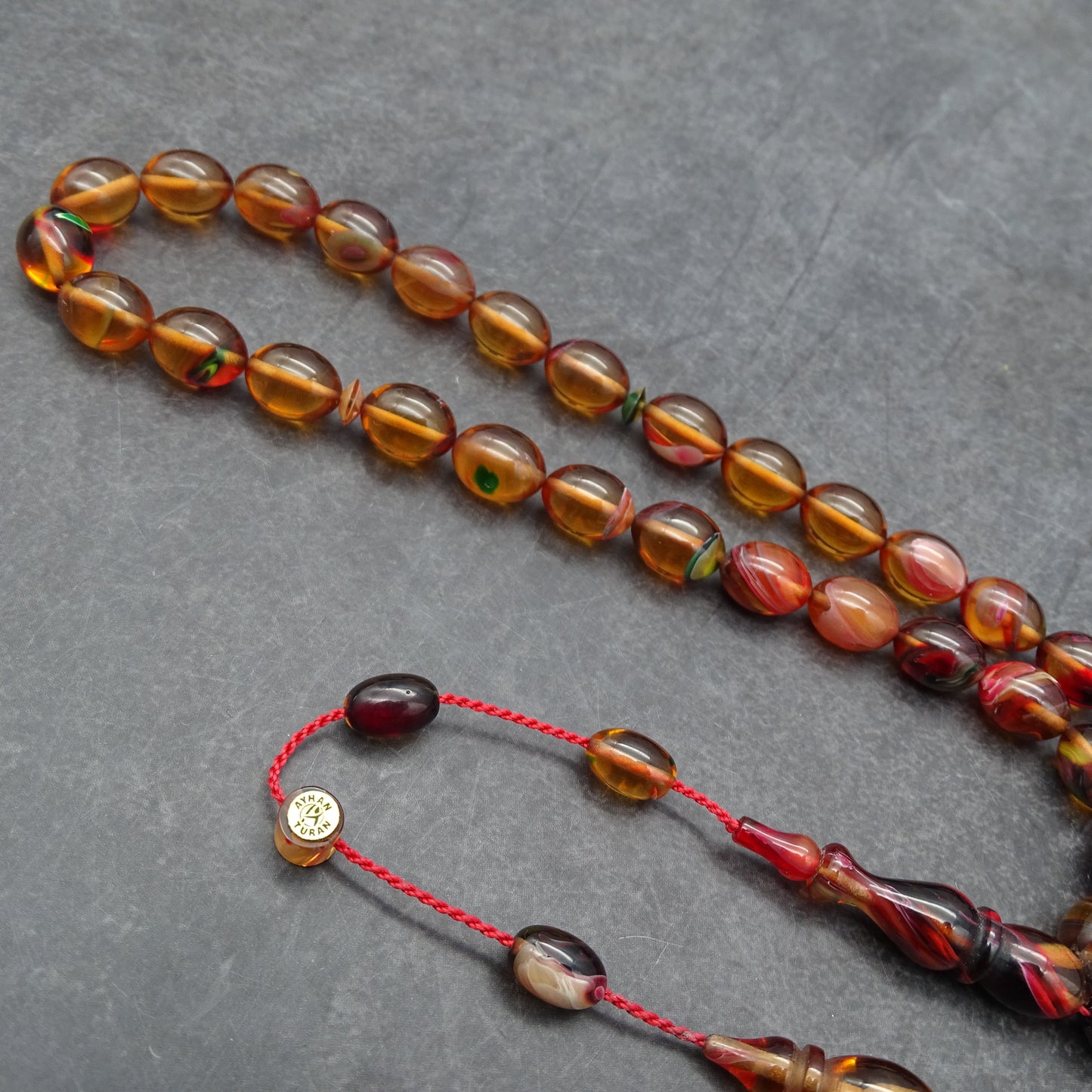 Kehribar Tesbih / Sikma Tesbih Kutulu İsim Yazılı