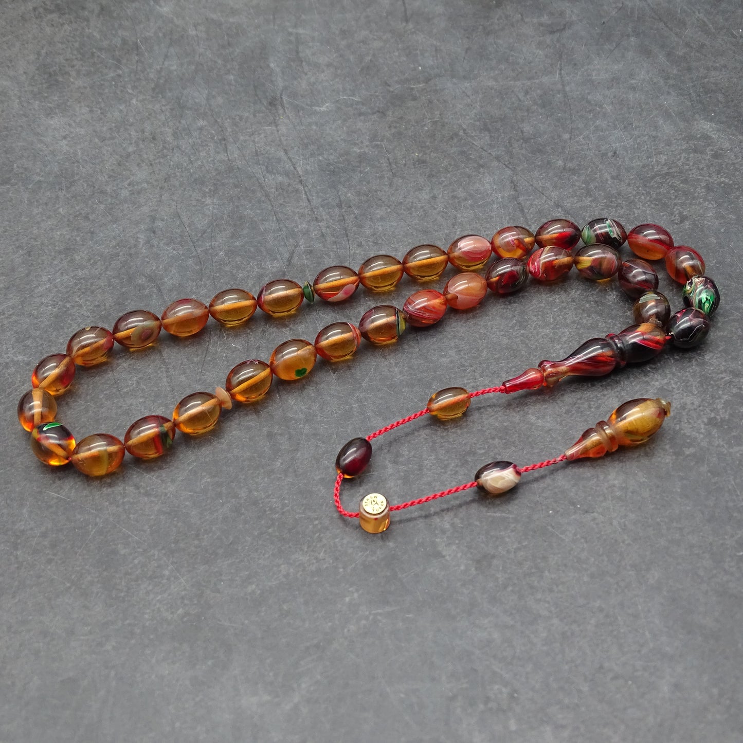 Kehribar Tesbih / Sikma Tesbih Kutulu İsim Yazılı