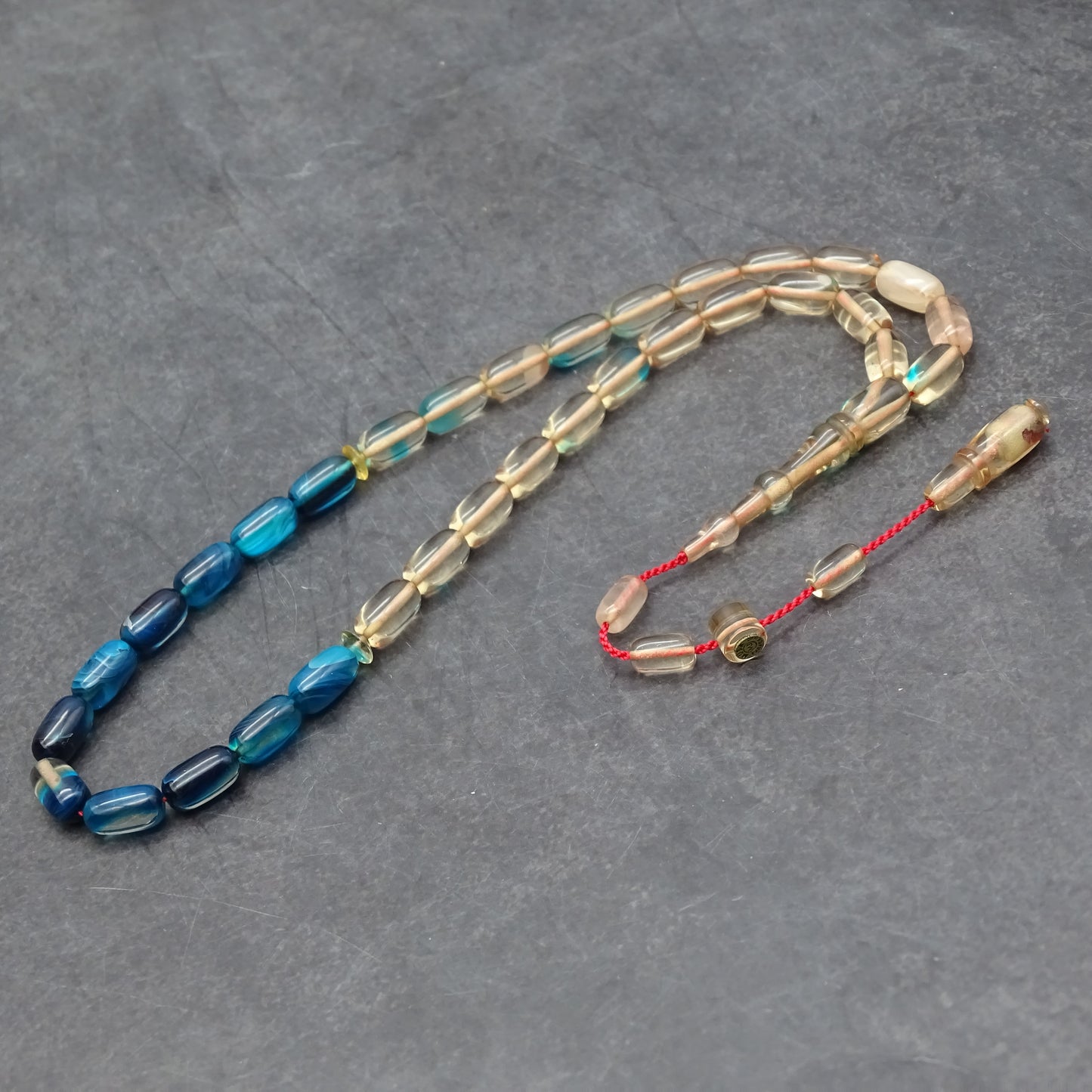 Kehribar Tesbih / Sikma Tesbih Kutulu İsim Yazılı