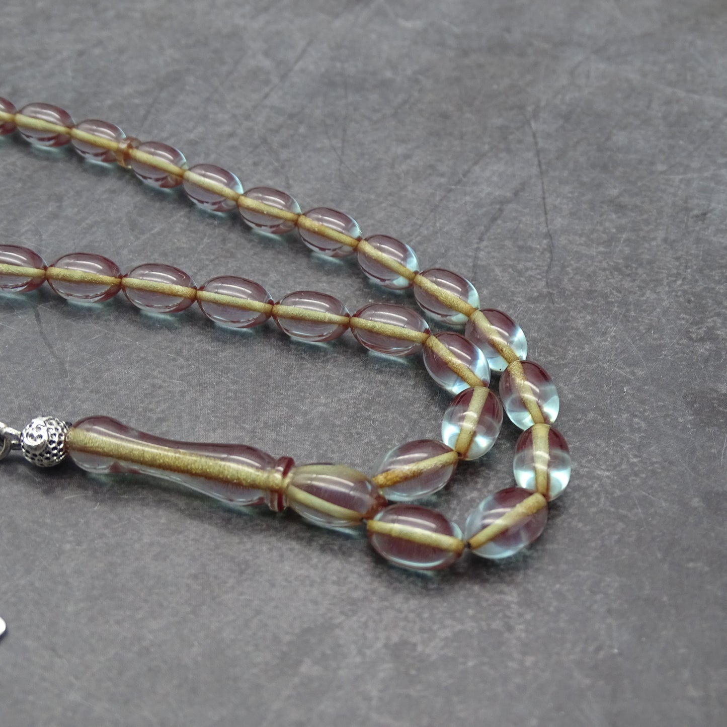 Kehribar Tesbih / Sikma Tesbih Kutulu İsim Yazılı