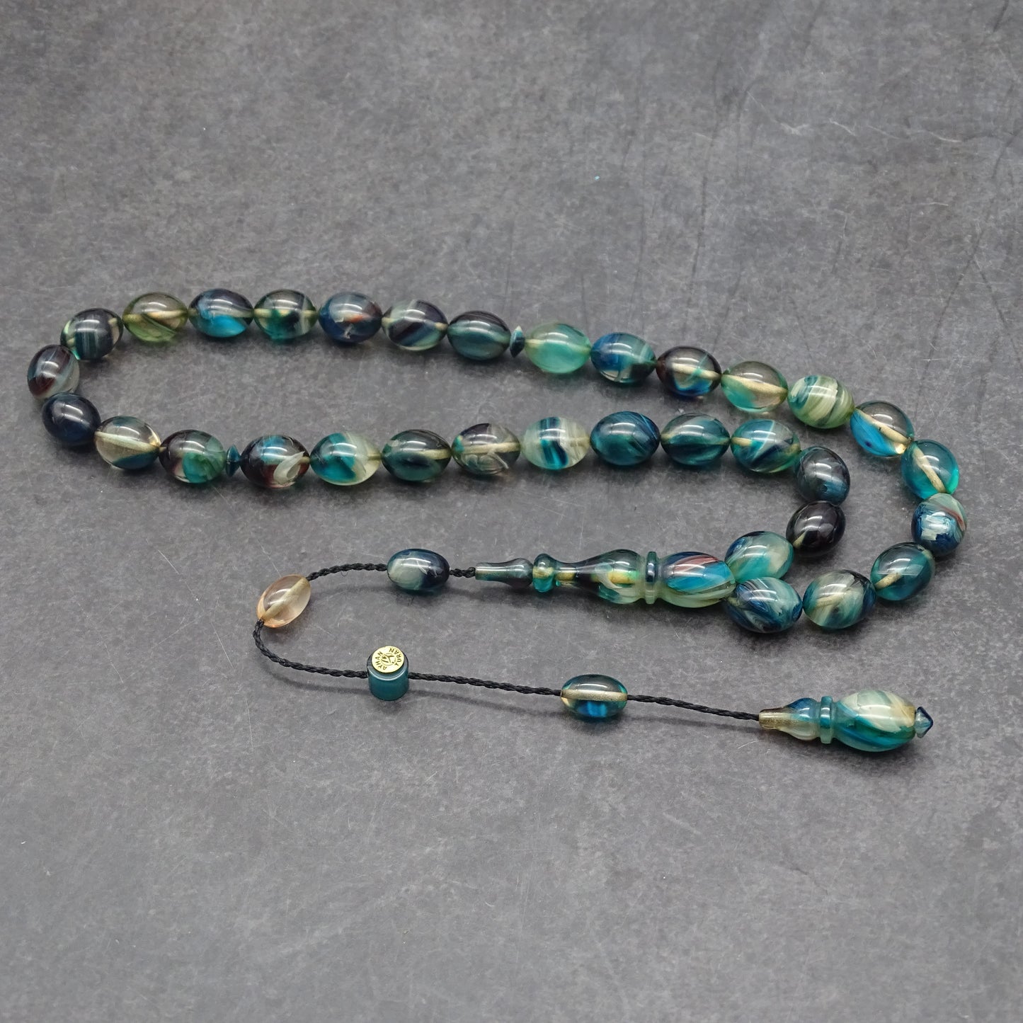 Kehribar Tesbih / Sikma Tesbih Kutulu İsim Yazılı