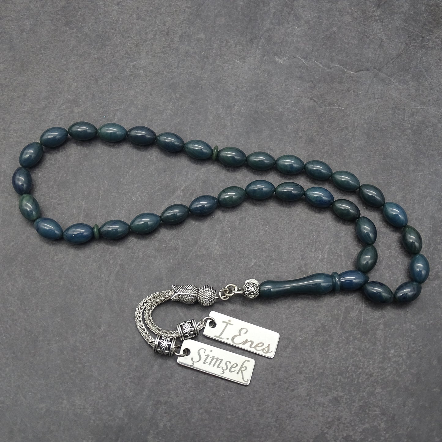 Kehribar Tesbih / Sikma Gebetskette Namen Gravur personalisiert
