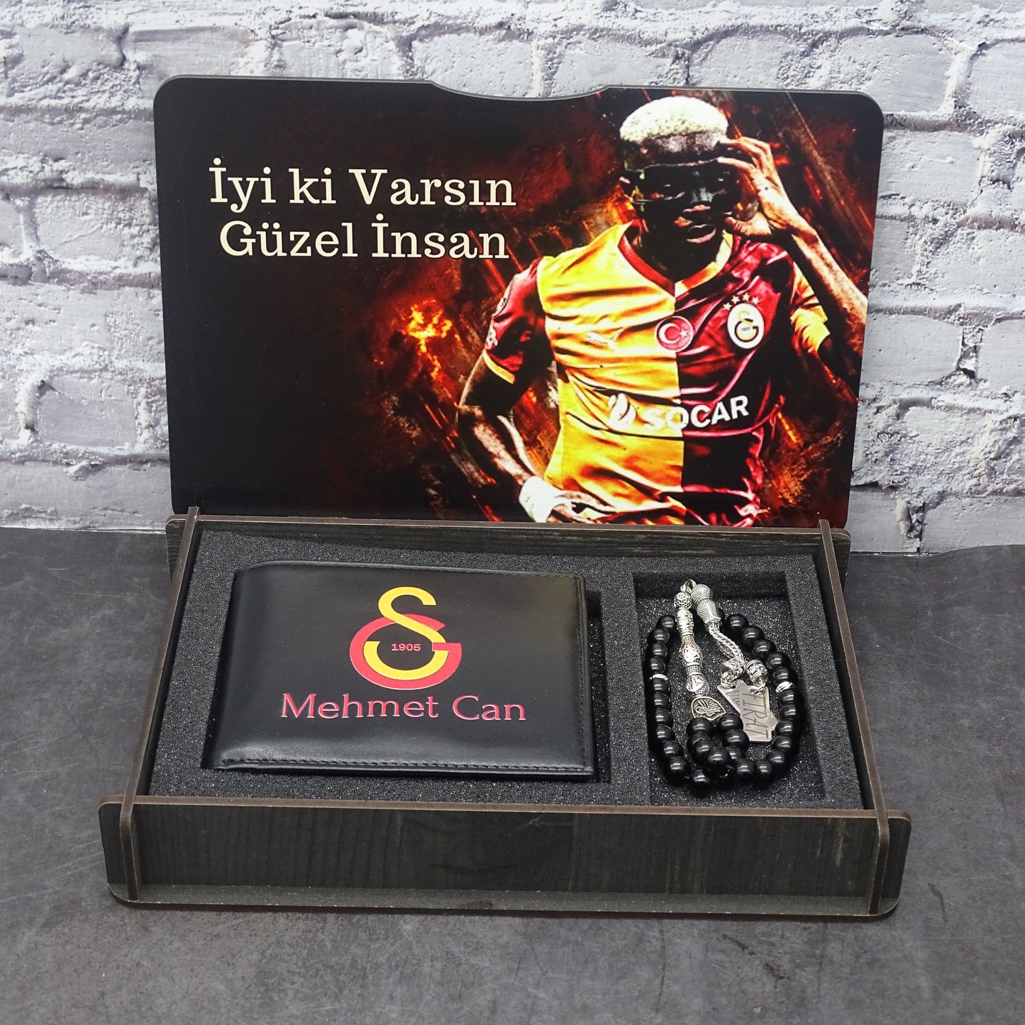 Tesbih Set Persönlich für Männer mit Geldbörse Osimen