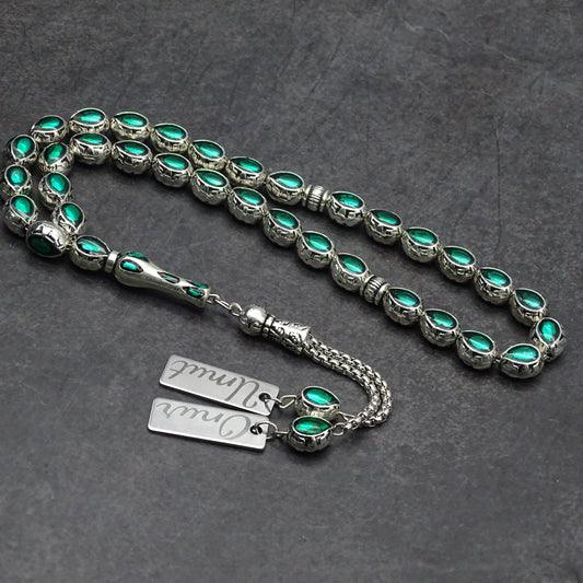 Personalisierte Gebetskette (Tesbih)  – Zamak-Guss