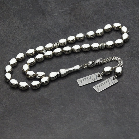 Personalisierte Gebetskette (Tesbih)  – Zamak-Guss