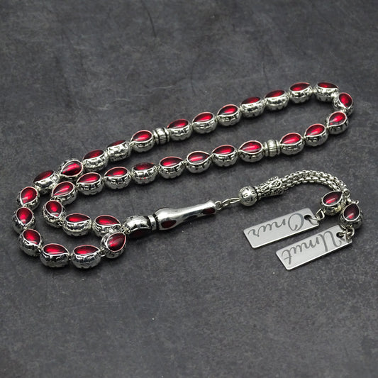 Personalisierte Gebetskette (Tesbih)  – Zamak-Guss