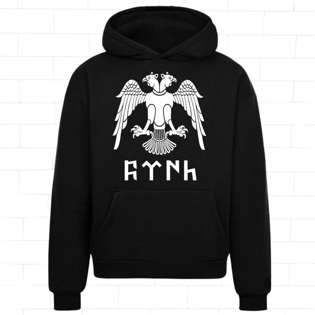 Hoodie Schwarz - Cift Basli Kartal TÜRK