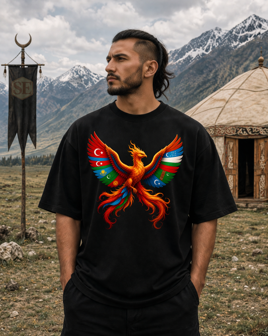 Oversized T-Shirt - Türk Devletleri Anka Kusu