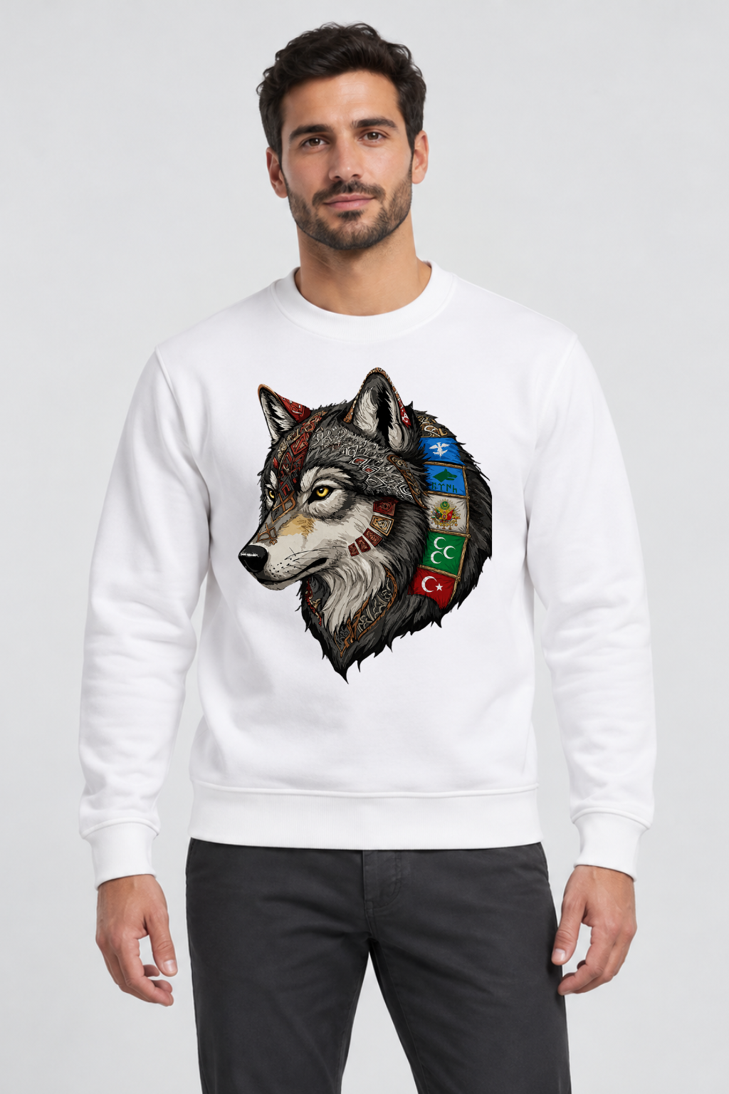Sweatshirt Weiss AY Yildiz BOZKURT