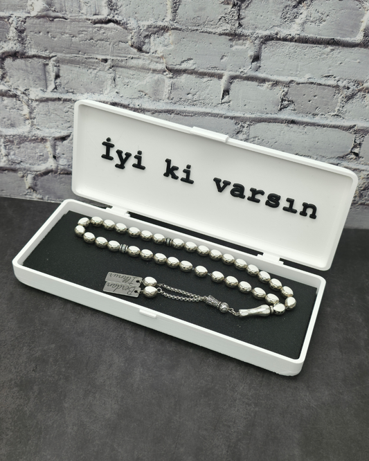Zultanit Renk Değiştiren Değerli Taş Tesbih Hediye Kutusuyla 