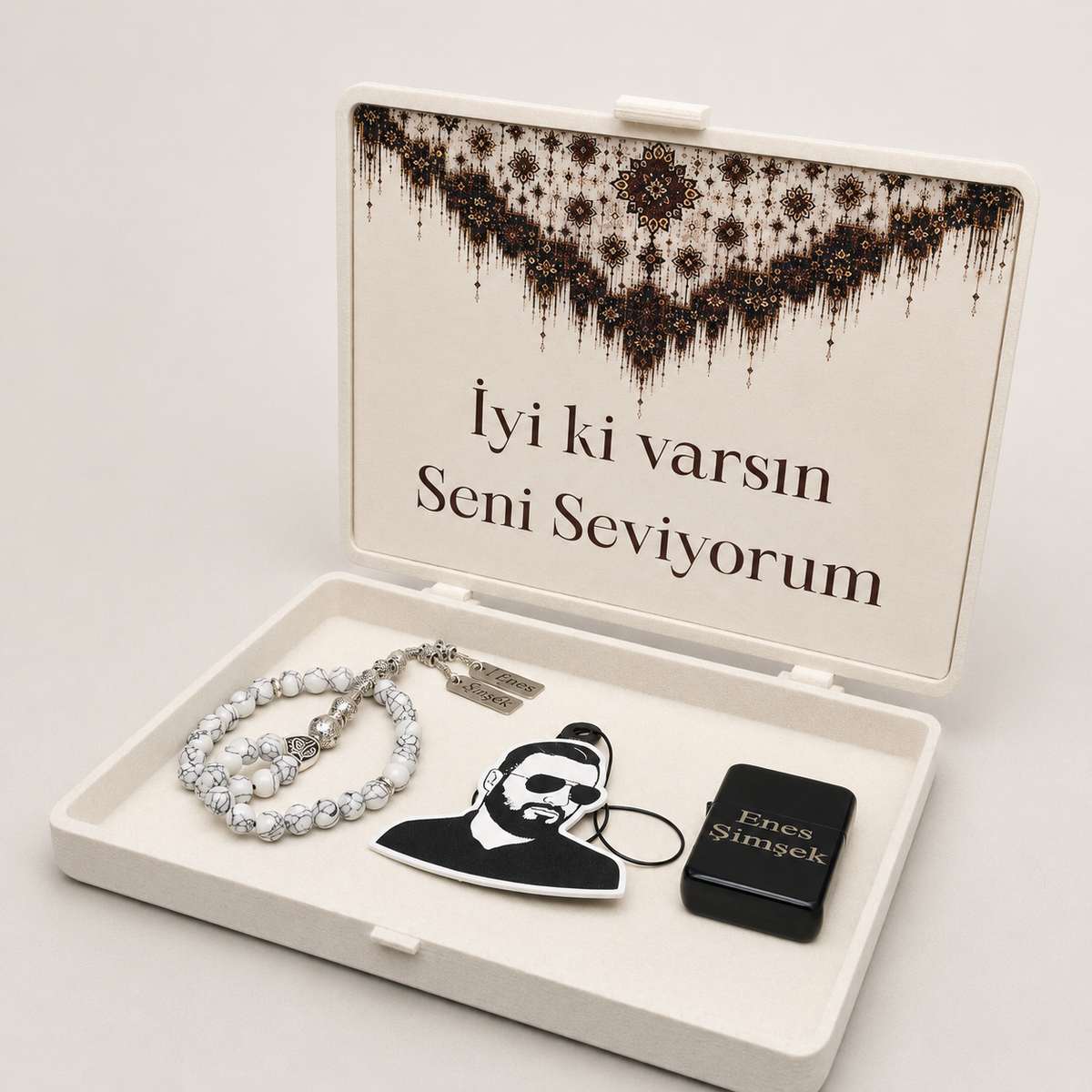 Tesbih Geschenkset Für Männer Mit Geldbörse  SE Premium Box