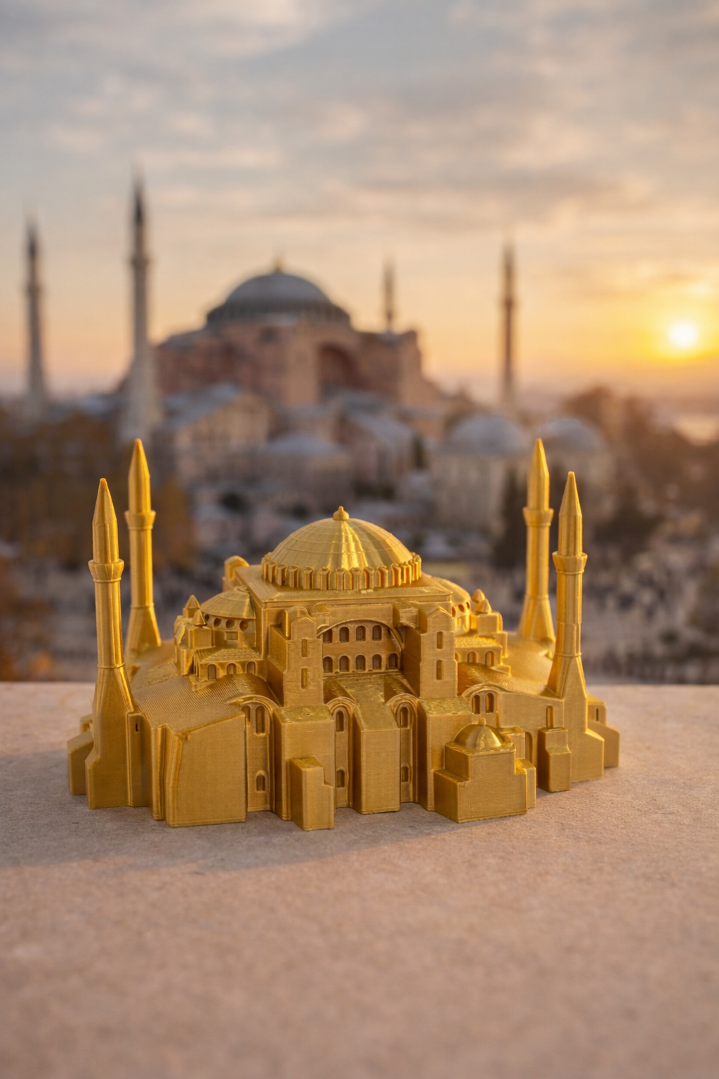 Miniatur Ayasofya Modell Gold