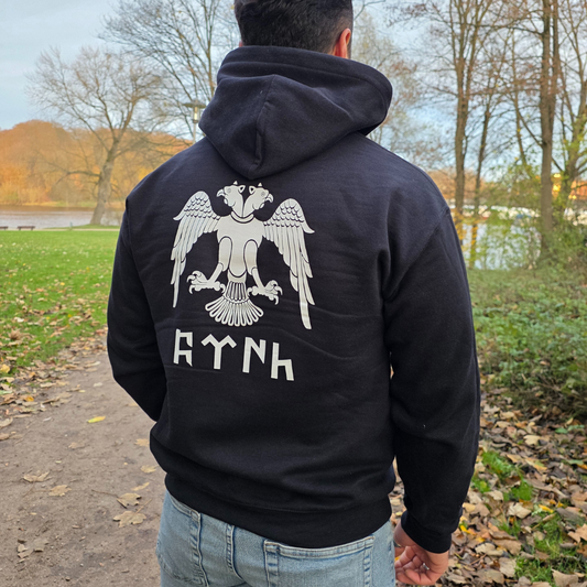 Hoodie Schwarz - Cift Basli Kartal TÜRK