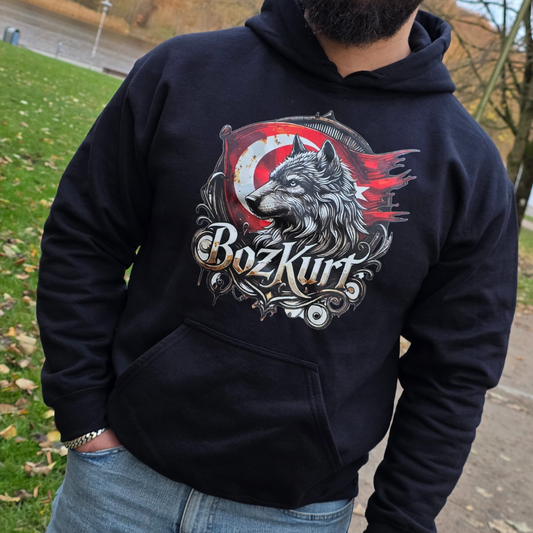 Hoodie Schwarz - BOZKURT
