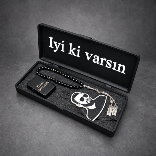 Persönliche Tesbih Geschenkset für Männer mit Gravur