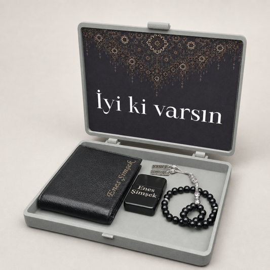 Tesbih Geschenkset Für Männer Mit Geldbörse  SE Premium Box