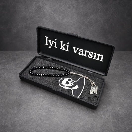 Persönliche Tesbih Geschenkset für Männer mit Gravur