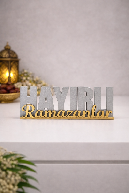 Hayırlı Ramazanlar Dekor Yazısı