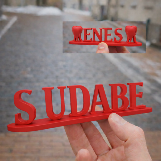 Personalisiertes Doppelnamen-Illusion Namensschild