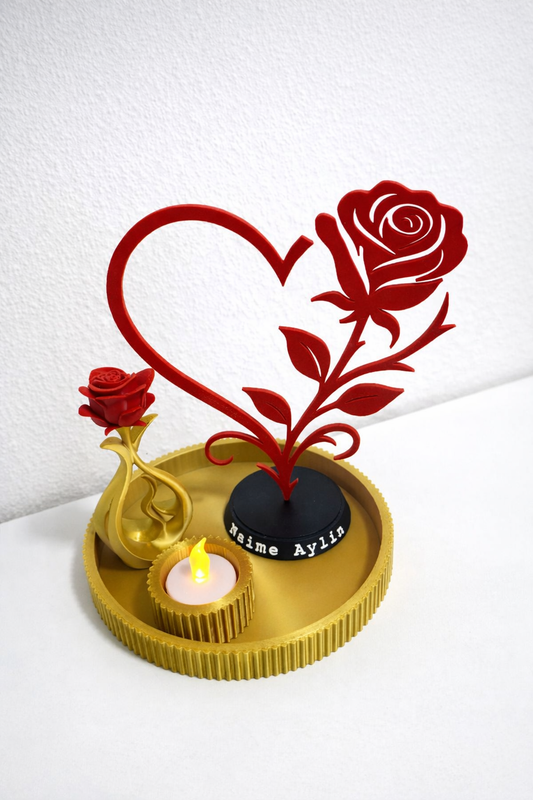 Elegantes personalisiertes Rosen-Set – Geschenk für Frauen & Muttertag (handgefertigt)