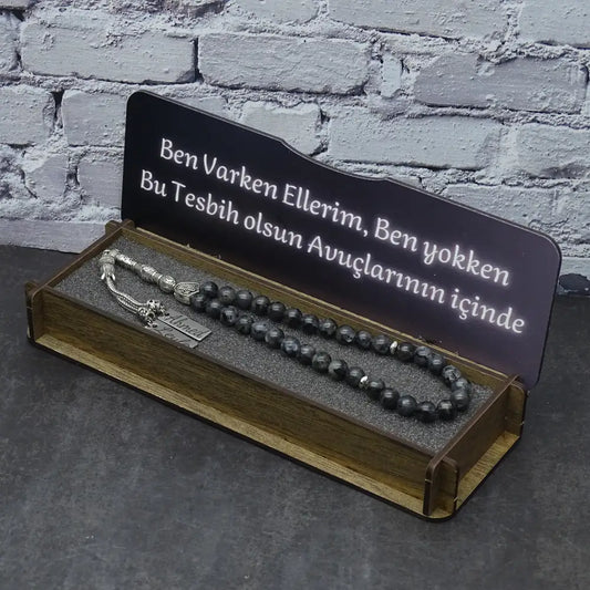 Personalisierte Naturstein Tesbih Mit Box