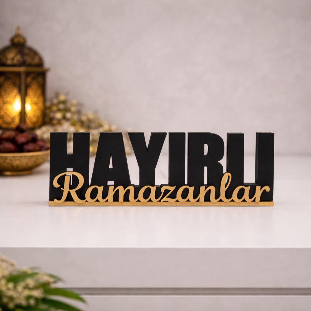 Hayırlı Ramazanlar Dekor Yazısı