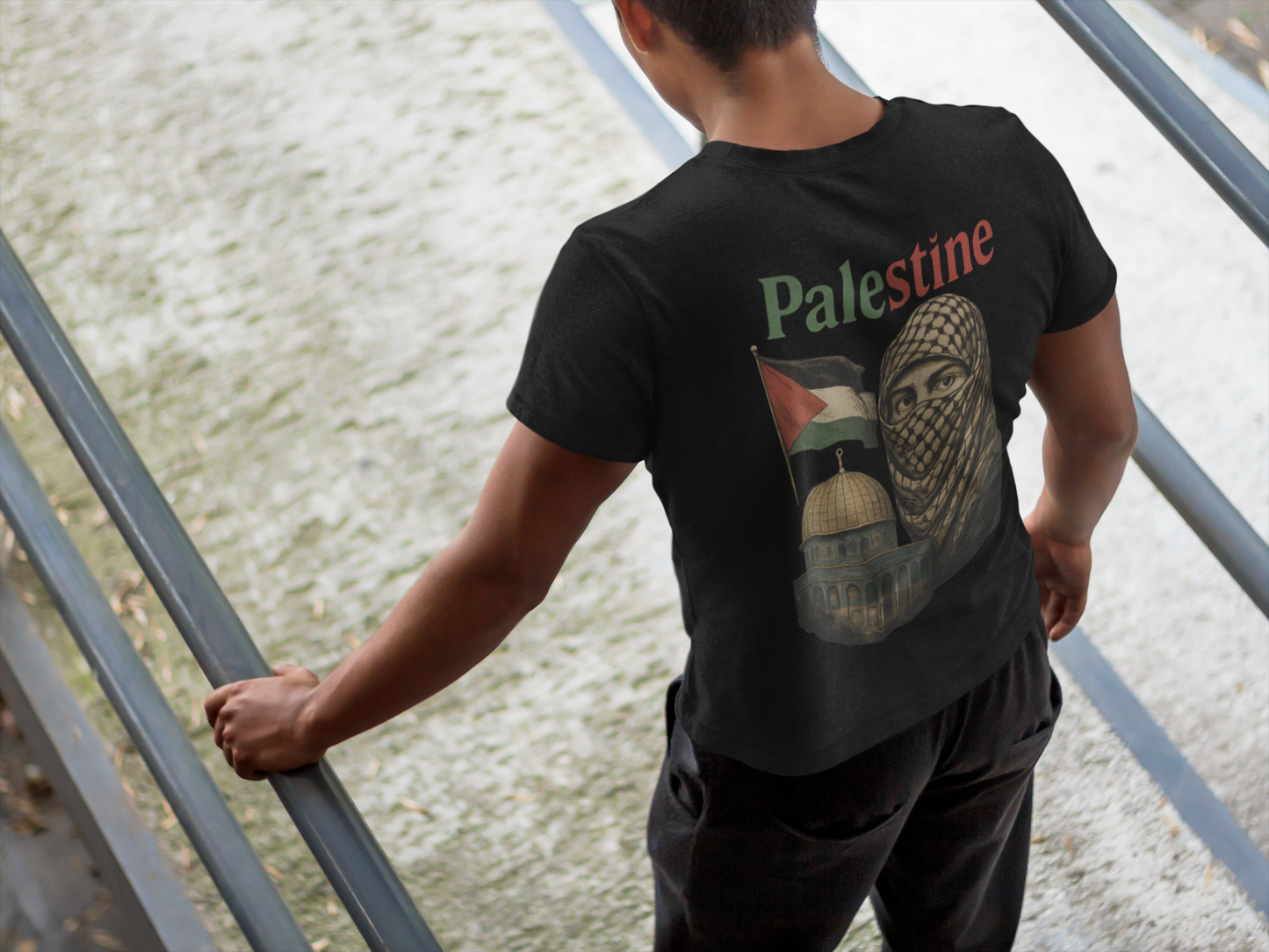 T-Shirt mit kurzem Arm - Filistin Palästina Gaza
