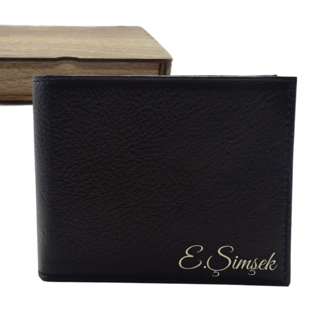 Persönliche Geldbörse mit Holz Box