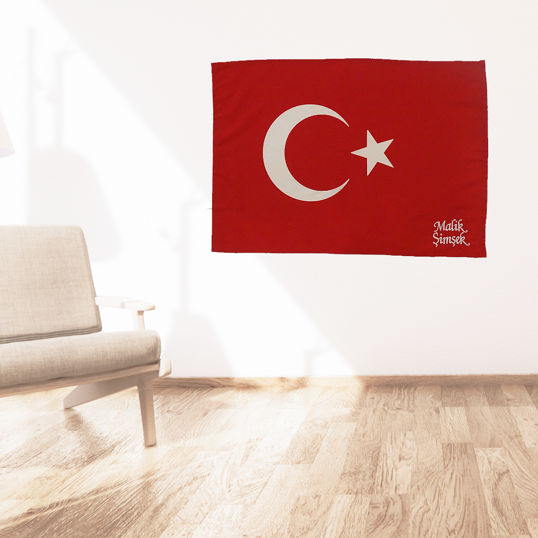 Gravur Tesbih Gebetskette mit Türkische Flagge Türk Bayrak gestrickt